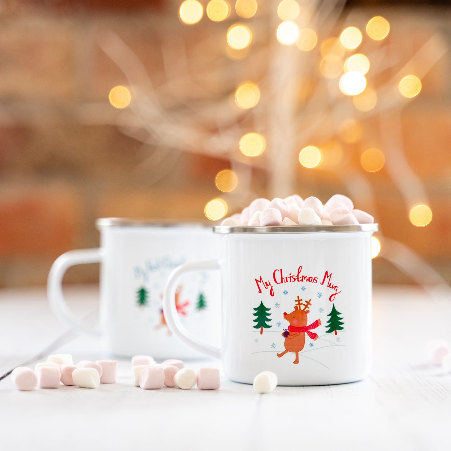 Childrens Enamel Christmas Mug