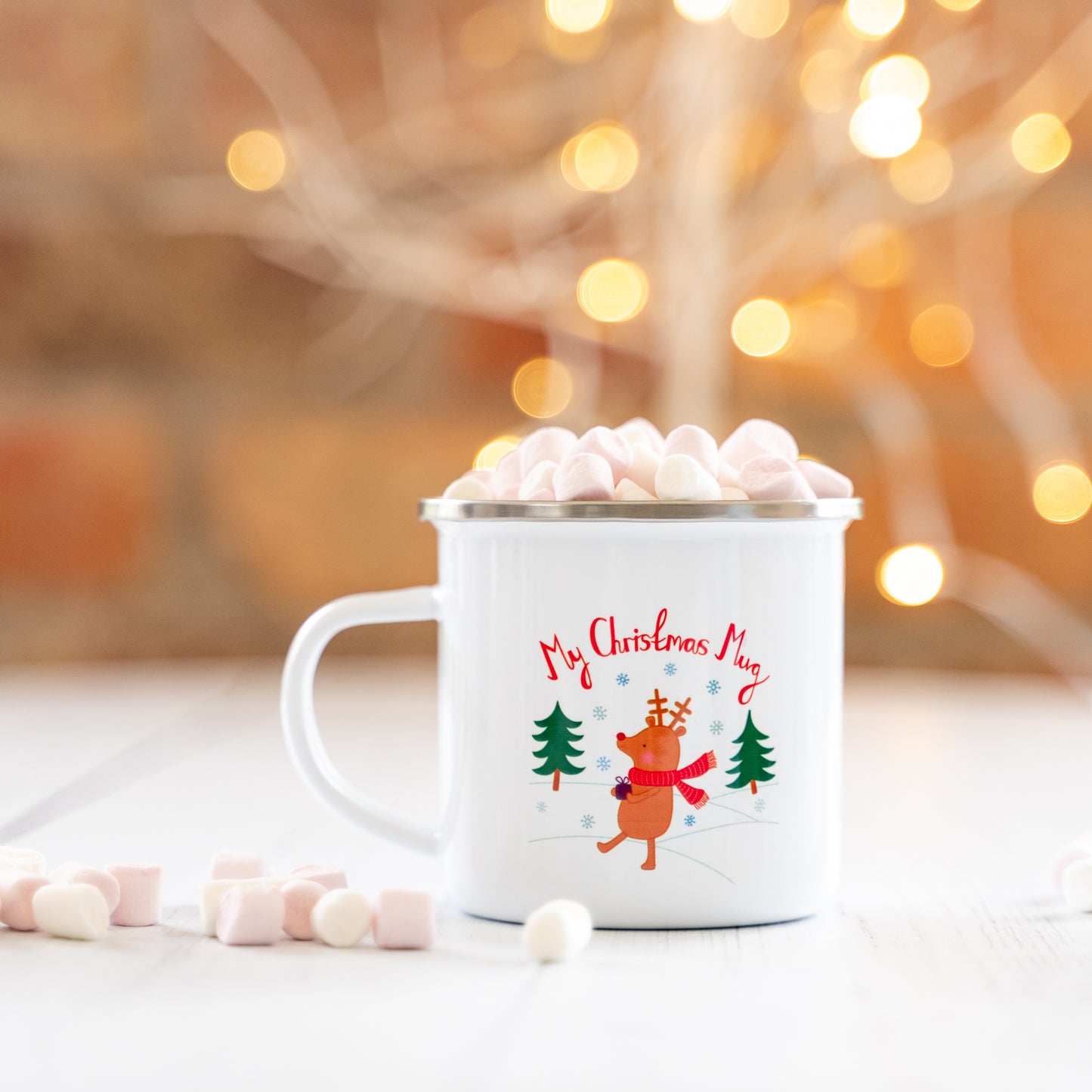 Childrens Enamel Christmas Mug