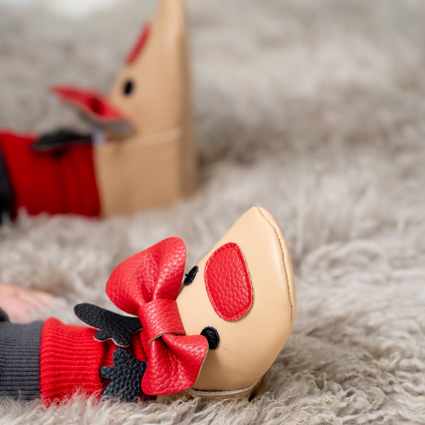 My First Christmas Shoes - Reindeer With Bow (no box)