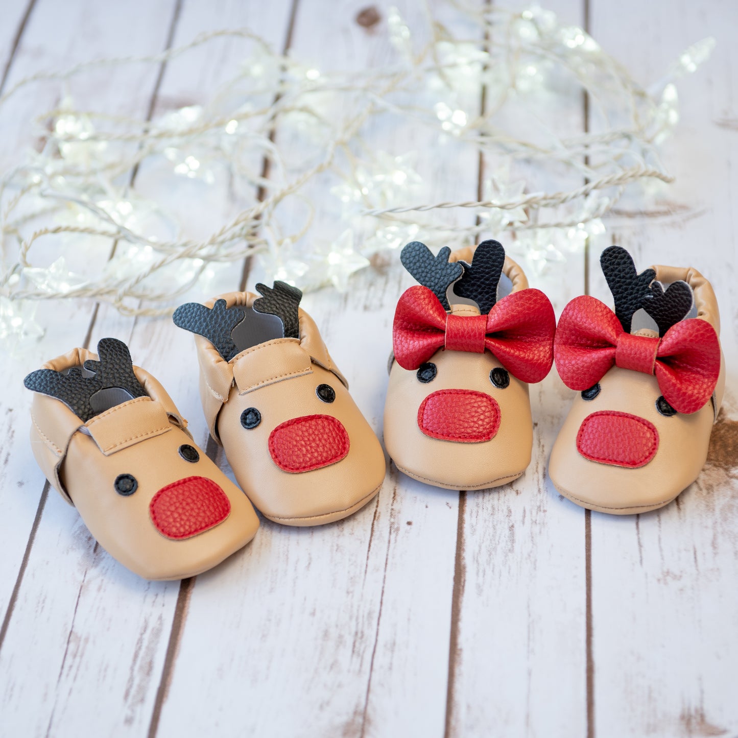 My First Christmas Shoes - Reindeer With Bow (no box)